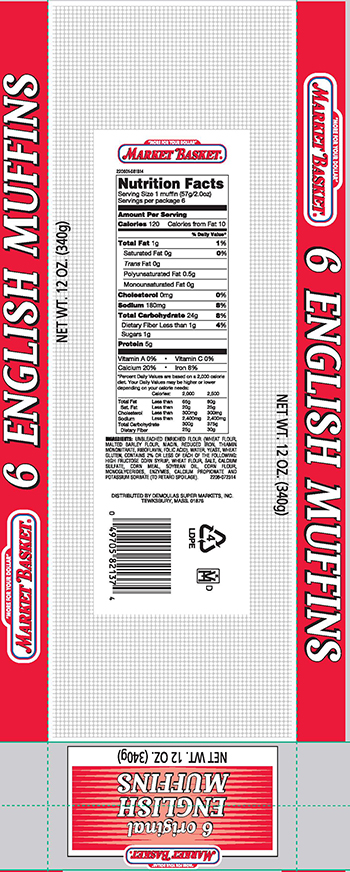 Flowers Foods Issues Allergy Alert and Voluntary Recall on Market Basket Original English Muffins Sold in Massachusetts, Maine, and New Hampshire (Milk)